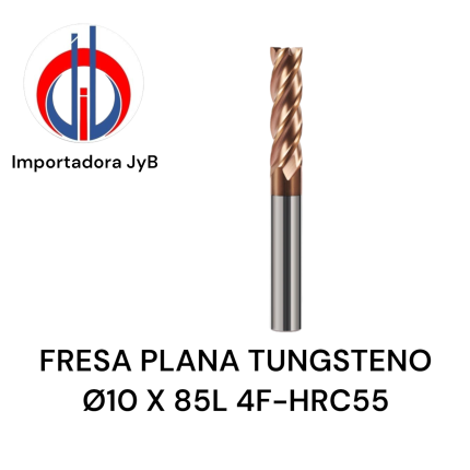 FRESA TUNGSTENO Ø10 X 85L 4F-HRC55