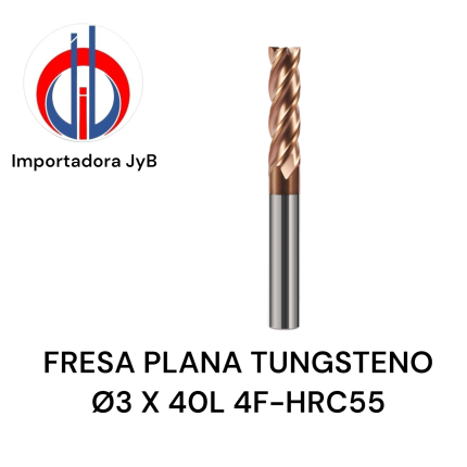 FRESA TUNGSTENO Ø3 X 40L 4F-HRC55