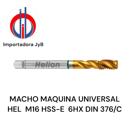 MACHO MAQUINA UNIVERSAL HEL  M16 HSS-E  6HX DIN 376/C - HELION